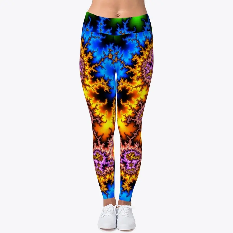 Electric Cosmic Fire Leggings