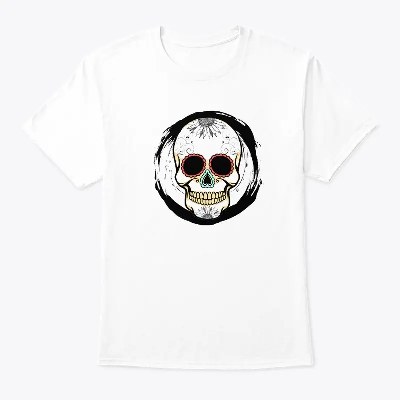 Grunge Style Candy Skull