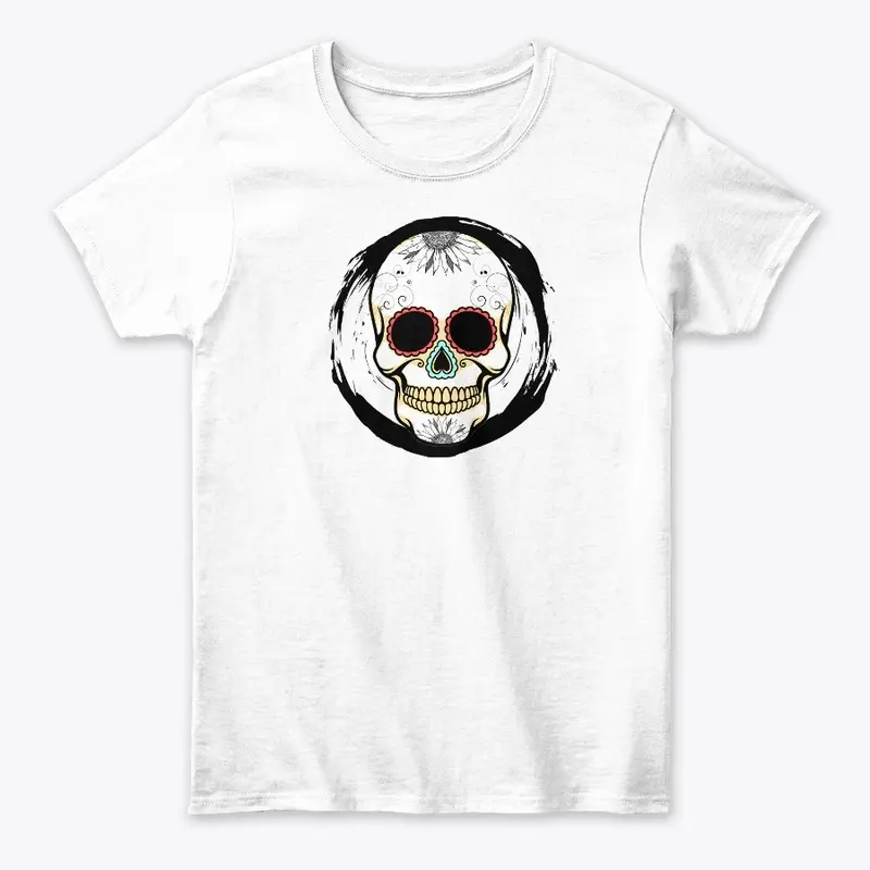 Grunge Style Candy Skull