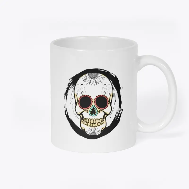 Grunge Style Candy Skull